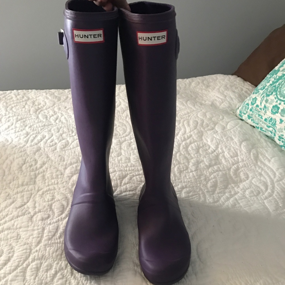 Hunter Rain Boots (Purple Size 9)